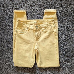 Butter Yellow Maurices Low Rise Jeggings Leggings Jeans 28x31 Size Small/Long S